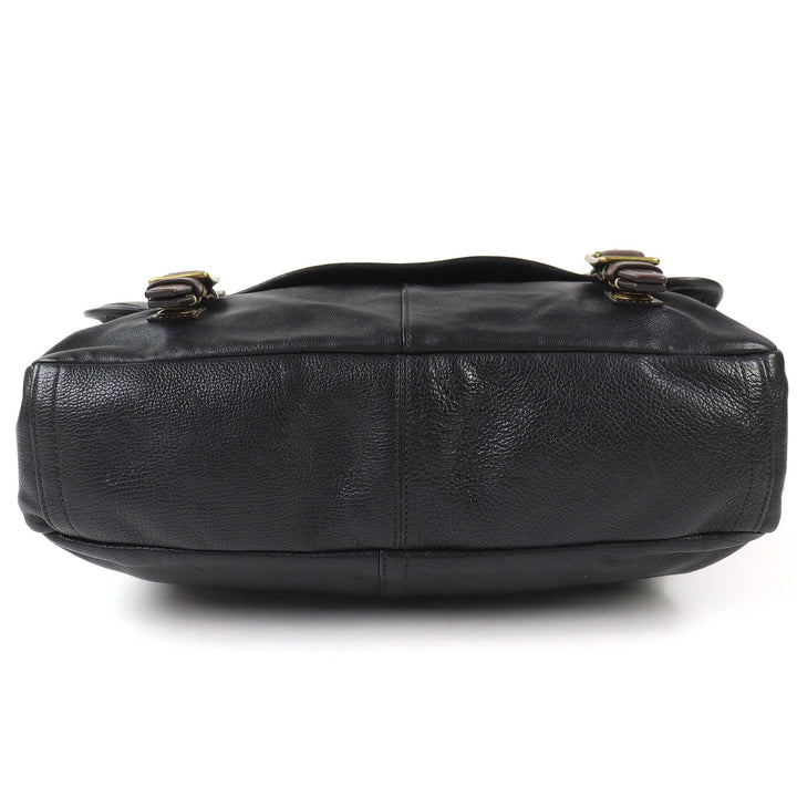美品△COACH コーチ 70386 HARRISON LEATHER MEDIUM MESSENGER ハリソンレザーミディアムメッセンジャー ショルダーバッグ ブラック 袋付