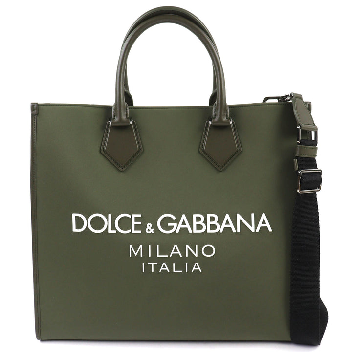 極美品△DOLCE&amp;GABBANA ドルチェ＆ガッバーナ BM2271AG1821 ショッピングバッグ ラージサイズ ロゴ 2WAY ショルダーバッグ 定価302500円