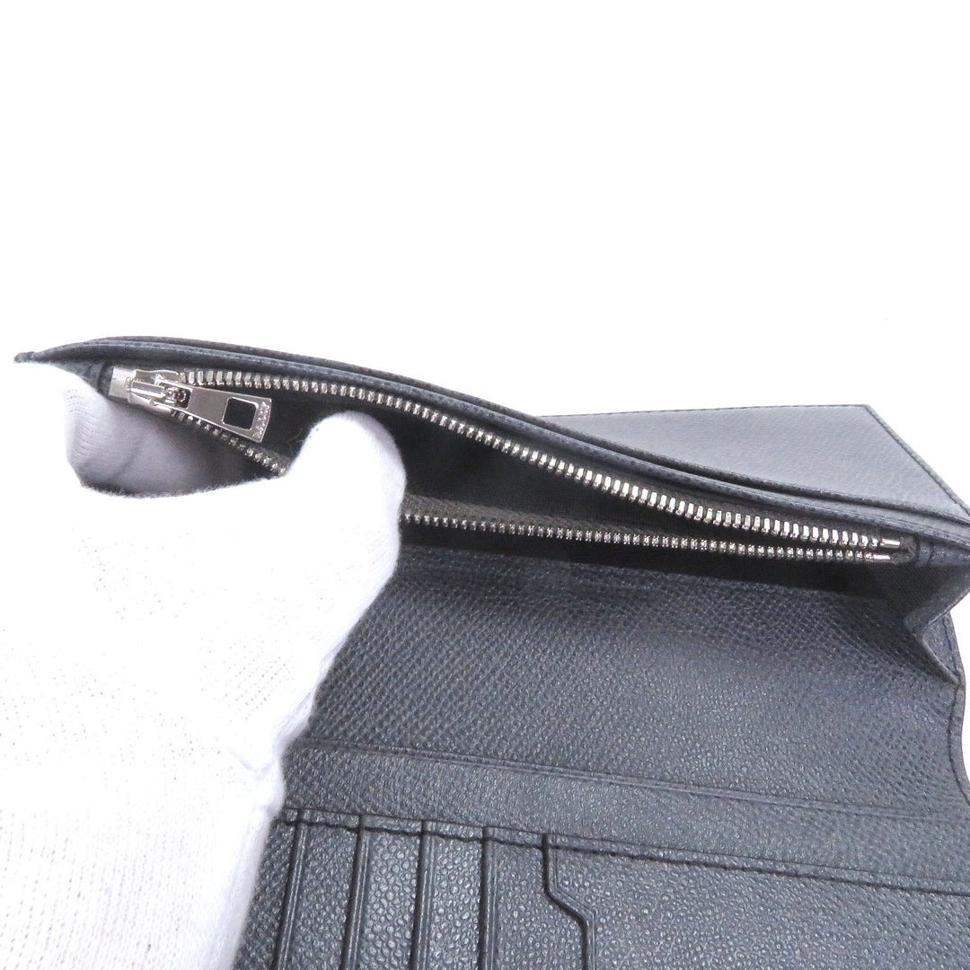未使用品□BALLY バリー レザー ロゴ型押し 二つ折り財布 長財布 札入れ ロングウォレット グレー メンズ レディース オススメ◎