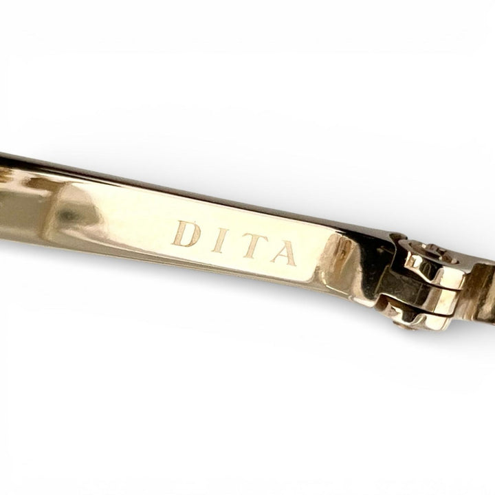 極美品▲DITA ディータ DTX506 BELIEVER(-) ビリーバー HYDE着用モデル ラウンド メガネ アイウェア ゴールド 52□20 145 メンズ