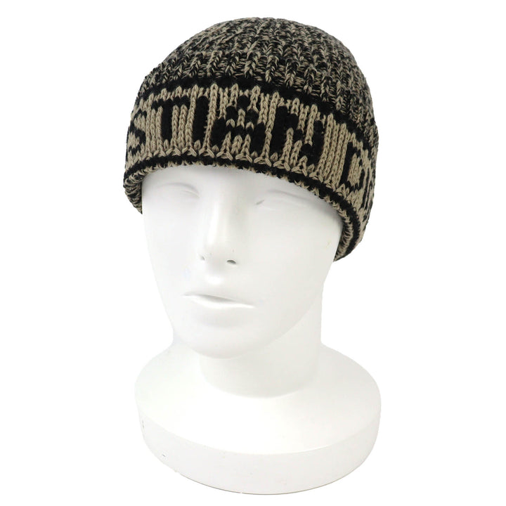 極美品△Christian Dior クリスチャンディオール 25DWI714S007 ウール カシミヤ ロゴ ニット帽 ビーニー ニットキャップ 箱付 正規品