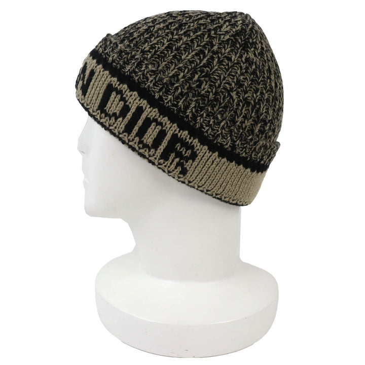 極美品△Christian Dior クリスチャンディオール 25DWI714S007 ウール カシミヤ ロゴ ニット帽 ビーニー ニットキャップ 箱付 正規品