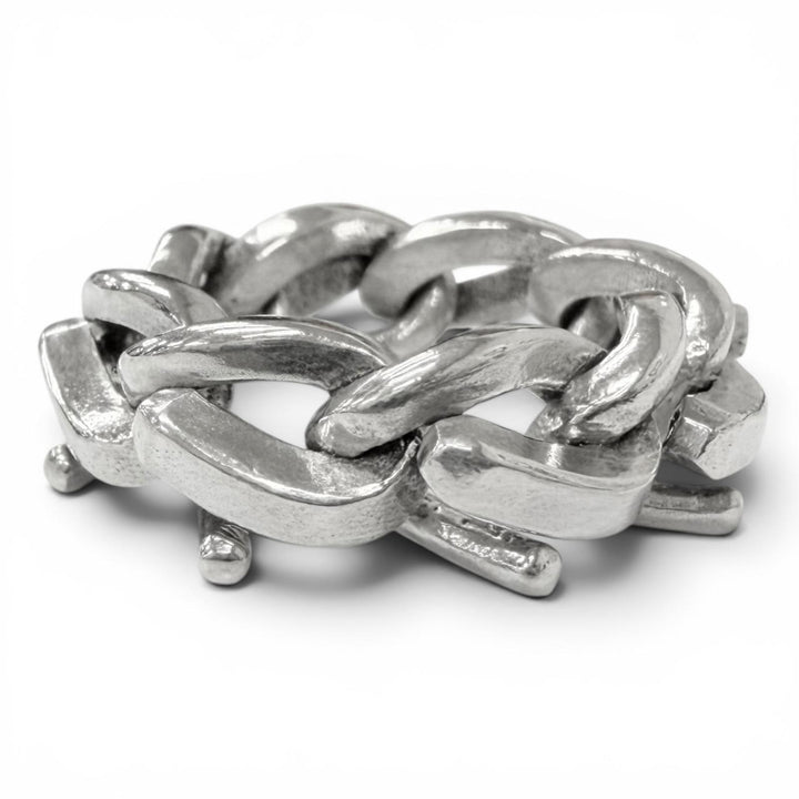 美品□TIFFANY&amp;Co. ティファニー フォージ SV925 ハイポリッシュ リング 指輪 アクセサリー シルバー 50(JP12号相当) 重量12.39g メンズ