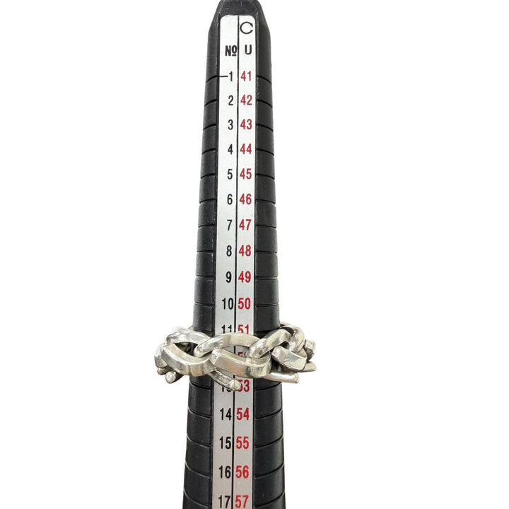 美品□TIFFANY&amp;Co. ティファニー フォージ SV925 ハイポリッシュ リング 指輪 アクセサリー シルバー 50(JP12号相当) 重量12.39g メンズ