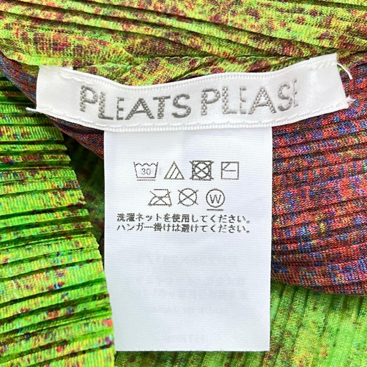 極美品▲PLEATS PLEASE プリーツプリーズ イッセイミヤケ PP23FK331 ボートネック 長袖 カットソー マルチ 3 日本製 正規品 レディース