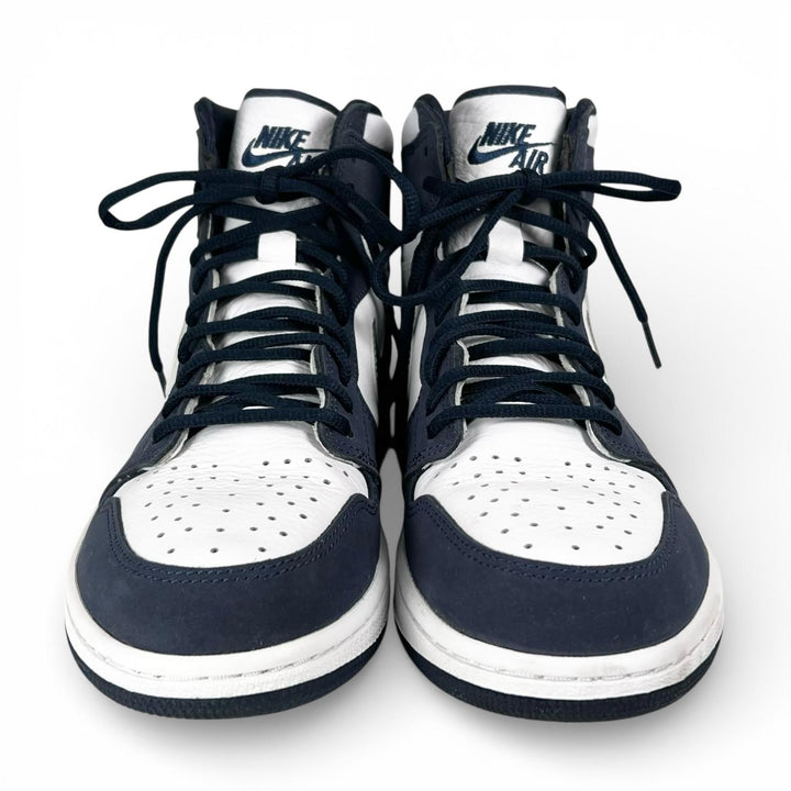 極美品▲NIKE ナイキ DC1788-100 AIR JORDAN 1 HIGH CO.JP ミドルカット レザー スニーカー ホワイト ネイビー 28 箱付き メンズ