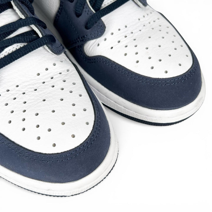 極美品▲NIKE ナイキ DC1788-100 AIR JORDAN 1 HIGH CO.JP ミドルカット レザー スニーカー ホワイト ネイビー 28 箱付き メンズ