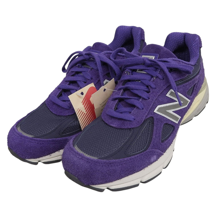 未使用品▲USA製 NEW BALANCE ニューバランス U990TB4 990V4 Purple Suede スウェードレザー スニーカー パープル 26.5cm 箱付き メンズ