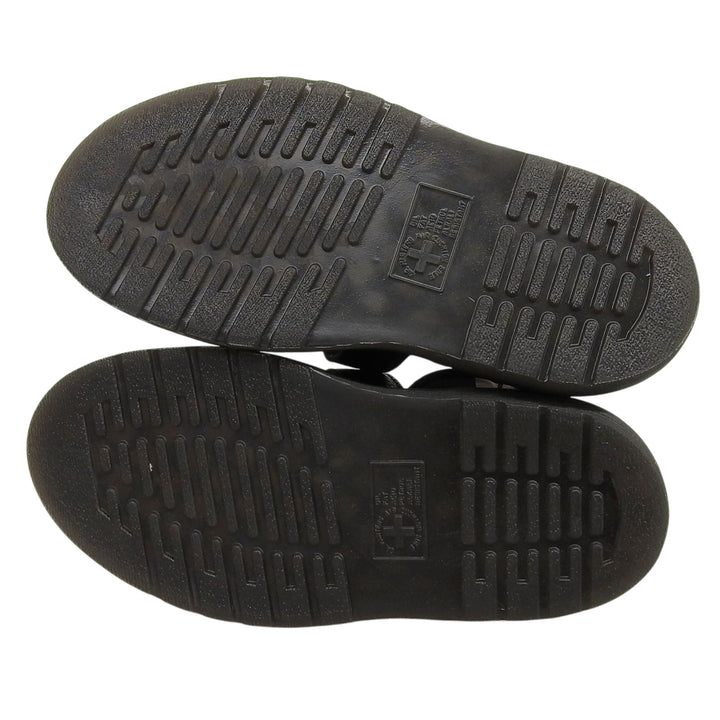 未使用品▲Dr.Martens ドクターマーチン Clarissa 2 Quad イエローステッチ バックルストラップ レザーサンダル 黒 UK4 箱付 レディース