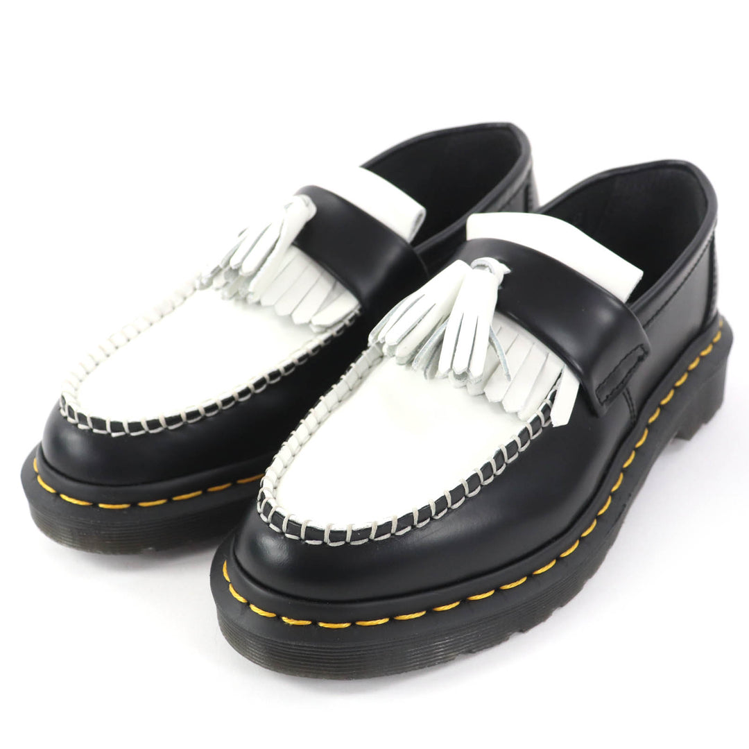 未使用品◇Dr.Martens ドクターマーチン 21426009 ADRIAN エイドリアン タッセル レザーローファー ブラック ホワイト UK4 レディース