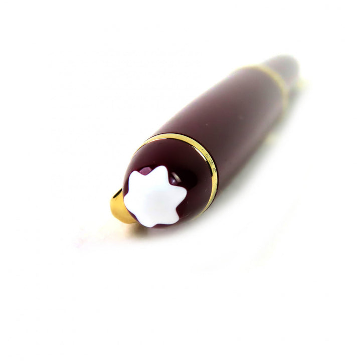良品△MONTBLANC モンブラン マイスターシュテュック クラシック ホワイトスター ツイスト式 ボールペン ボルドー ゴールド 西ドイツ製
