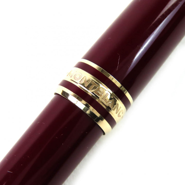 良品△MONTBLANC モンブラン マイスターシュテュック クラシック ホワイトスター ツイスト式 ボールペン ボルドー ゴールド 西ドイツ製