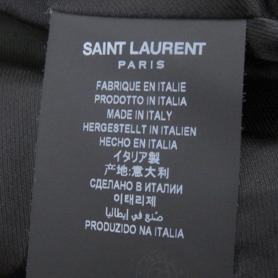 美品□SAINT LAURENT PARIS サンローランパリ 643883 テディジャケット スタジアムジャンパー ゴールド ブラック 46 イタリア製 正規品