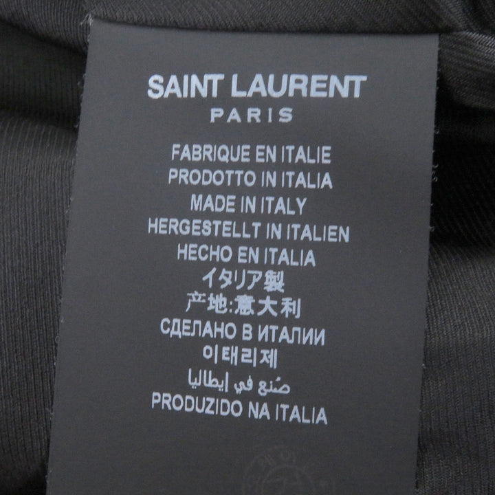 美品□SAINT LAURENT PARIS サンローランパリ 643883 テディジャケット スタジアムジャンパー ゴールド ブラック 46 イタリア製 正規品