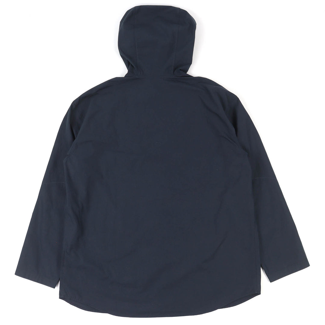 未使用品△HERMES エルメス H566160H2 コットン100％ ジップアップ フード付き ブルゾン ジャケット 薄手 ネイビー 15/38 仏製 正規品