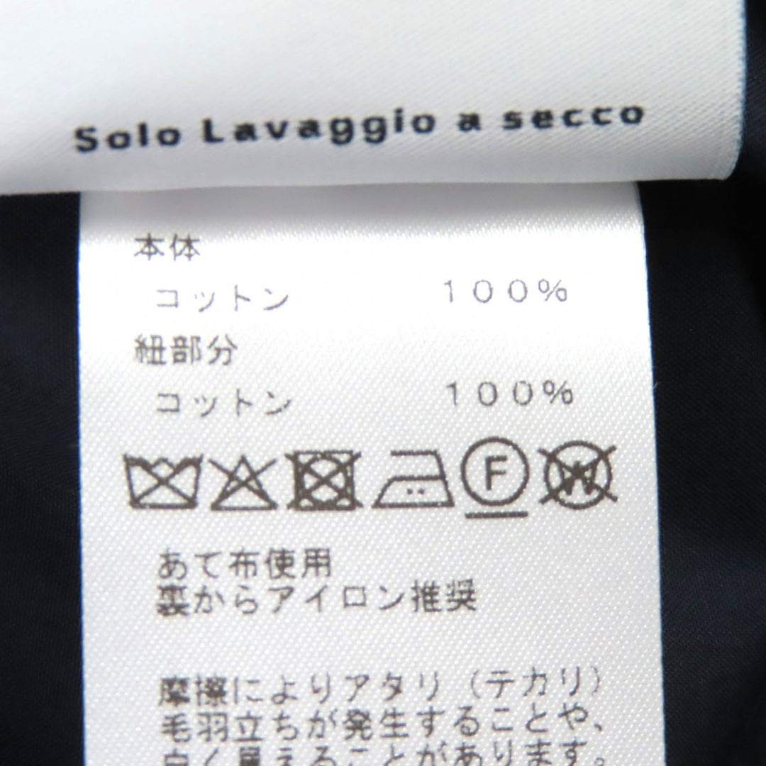 未使用品△HERMES エルメス H566160H2 コットン100％ ジップアップ フード付き ブルゾン ジャケット 薄手 ネイビー 15/38 仏製 正規品