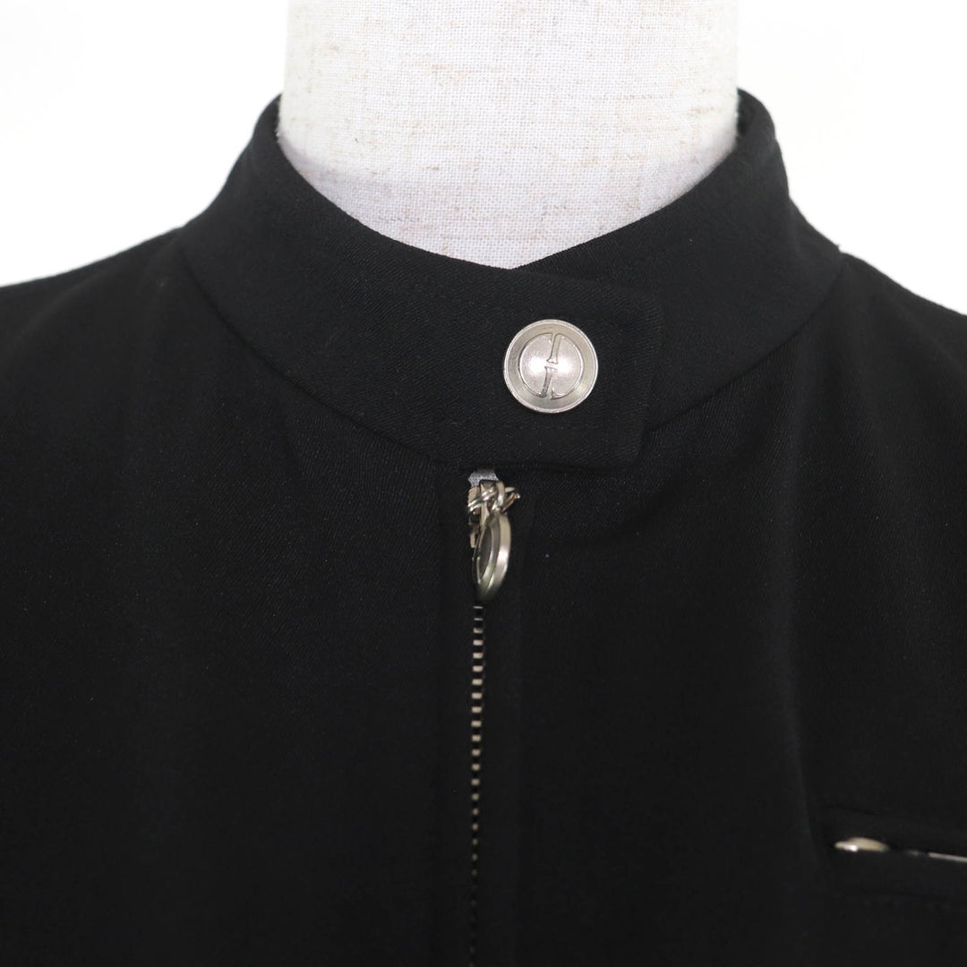 極美品◇GUCCI グッチ 222-2283-7912 トムフォード期 ロゴ金具 ジップアップ クロップド ナイロンジャケット ブラック 40 伊製 正規品