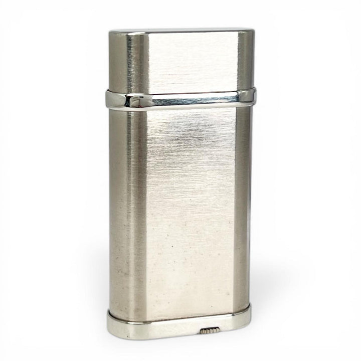 美品▲Cartier カルティエ ゴドロン ヘアライン ローラー式 喫煙具 ガス ライター シルバー ケース付き スイス製 メンズ 着火確認済み