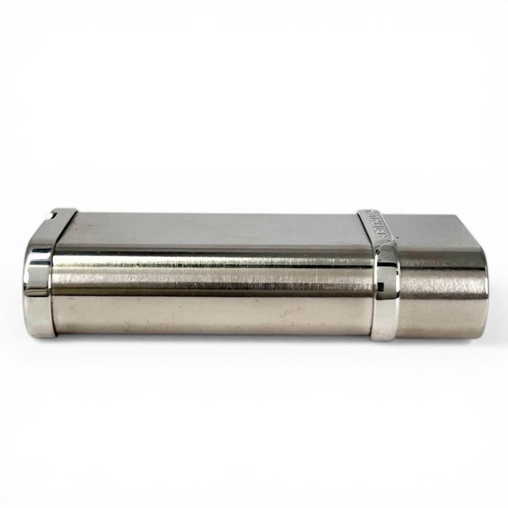 美品▲Cartier カルティエ ゴドロン ヘアライン ローラー式 喫煙具 ガス ライター シルバー ケース付き スイス製 メンズ 着火確認済み