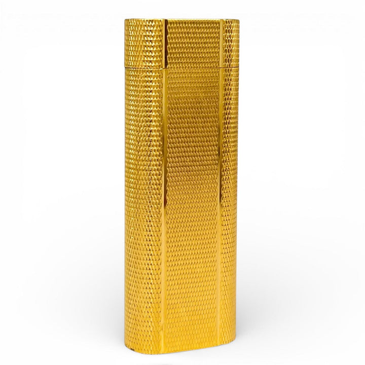 良品▲Cartier カルティエ オーバル 総柄 GP ローラー式 喫煙具 ガス ライター ゴールド スイス製 メンズ 着火確認済み