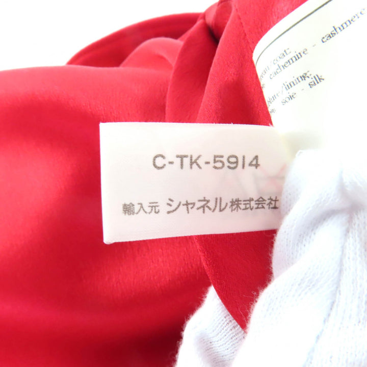 極美品★CHANEL シャネル ヴィンテージ 96A 裏地シルク100％ ココマーク金ボタン付 カシミヤ100％ ロングコート レッド 36 仏製 正規品