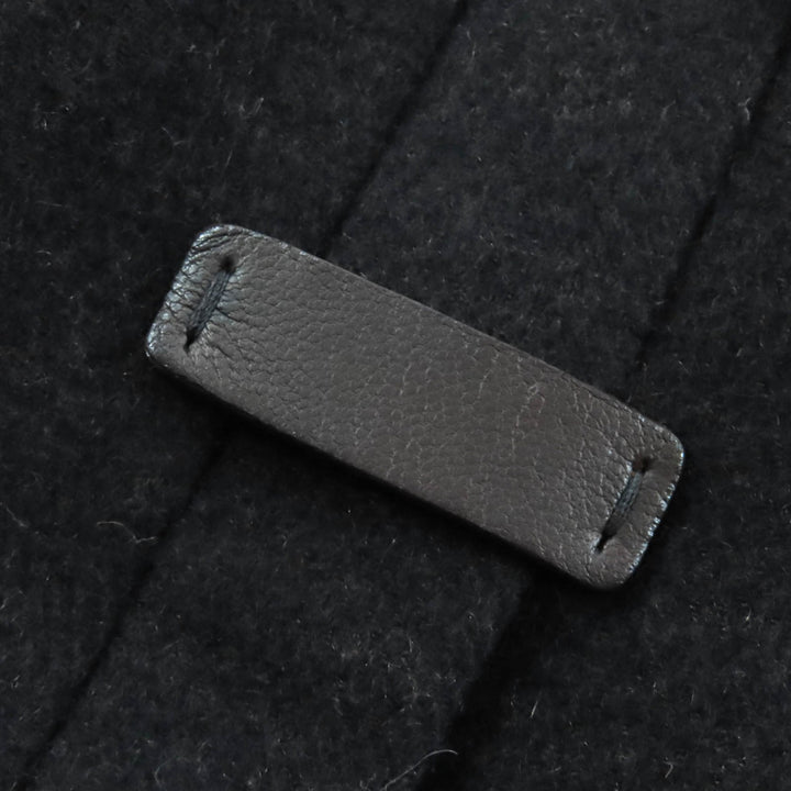 極美品△Brioni ブリオーニ 135123 カシミヤ100％ 一部レザー使 スタンドカラー ロングコート ダークブラウン 42 伊製 正規品 レディース
