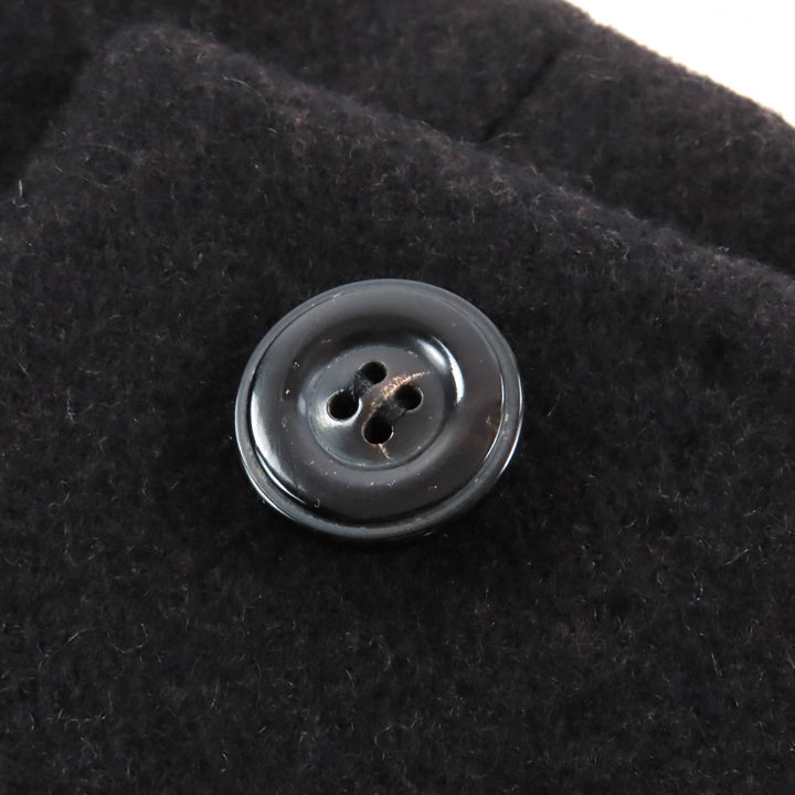 極美品△Brioni ブリオーニ 135123 カシミヤ100％ 一部レザー使 スタンドカラー ロングコート ダークブラウン 42 伊製 正規品 レディース