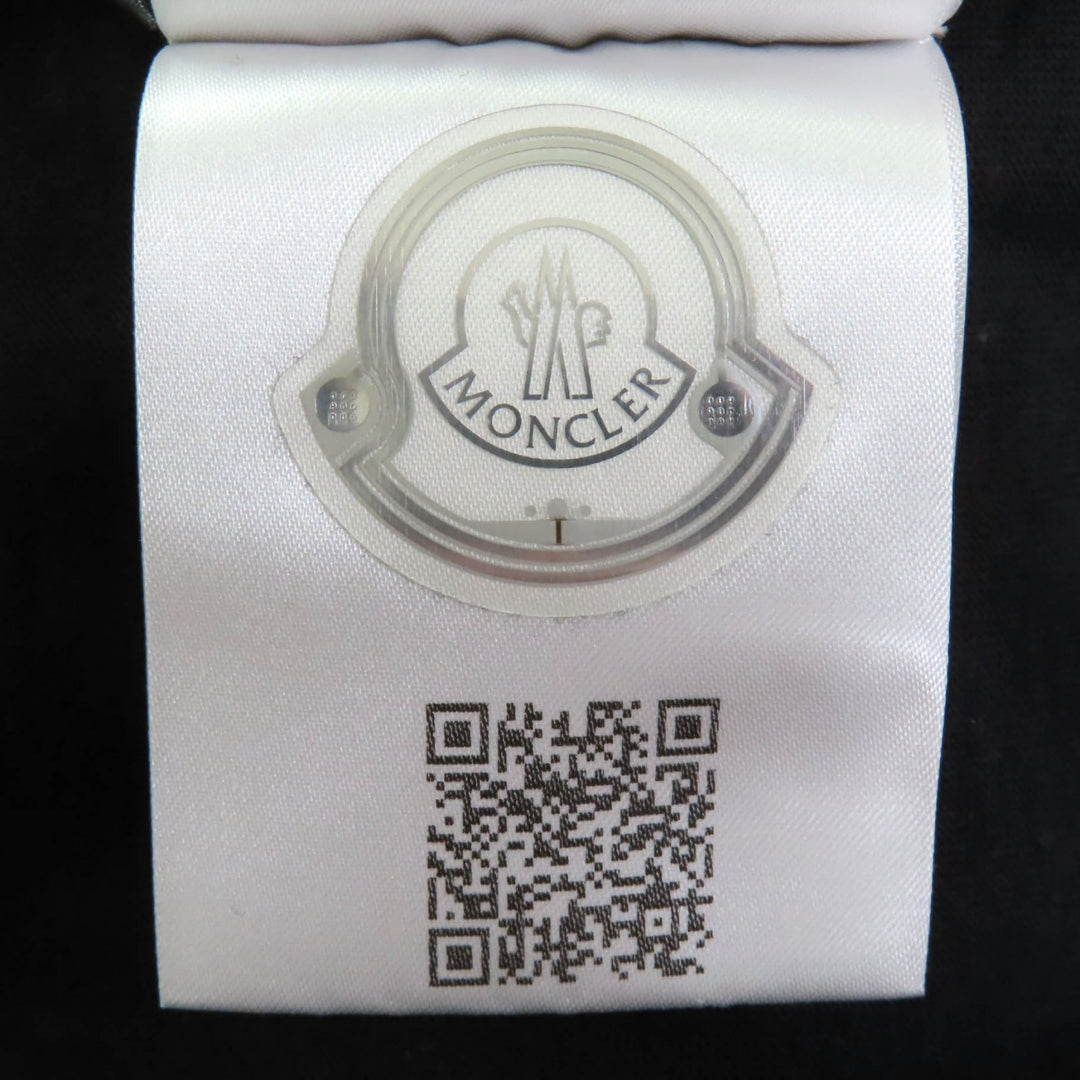 美品◇MONCLER モンクレール 22SS H20938C00016 MAGLIA GIROCOLLO コットン100％ ラインストーンロゴ 半袖Ｔシャツ ブラック S 正規品