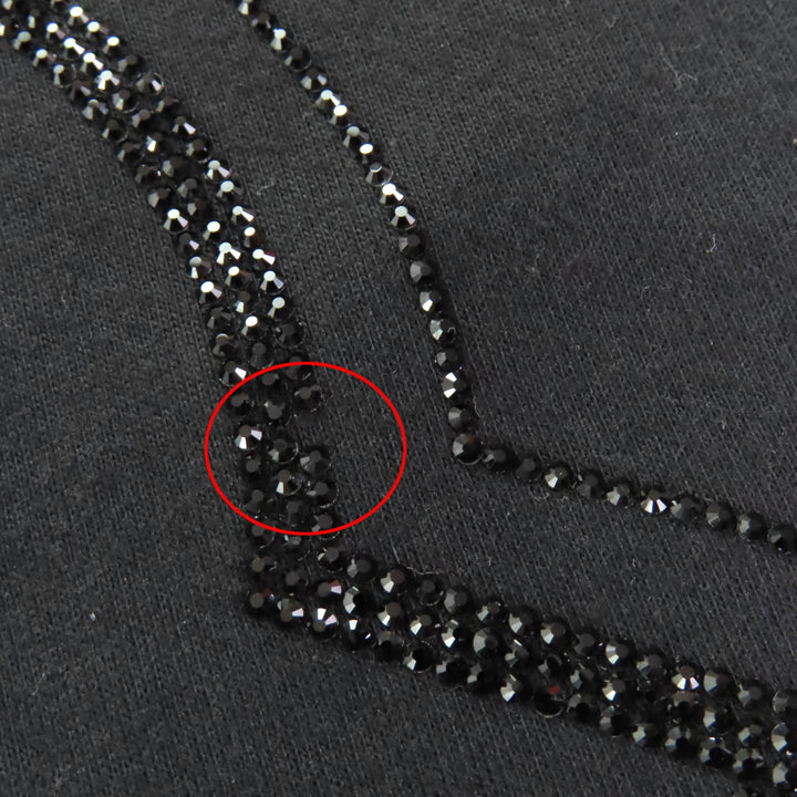 美品◇MONCLER モンクレール 22SS H20938C00016 MAGLIA GIROCOLLO コットン100％ ラインストーンロゴ 半袖Ｔシャツ ブラック S 正規品
