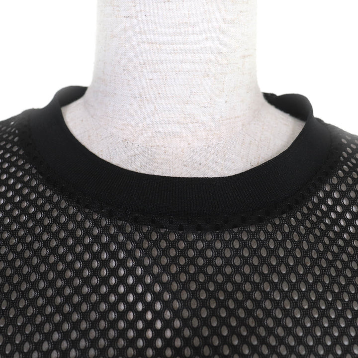 美品◇MONCLER モンクレール F10938C73400 コットン100％ ロゴワッペン付き メッシュデザイン 半袖Ｔシャツ カーキ XS 正規品 レディース
