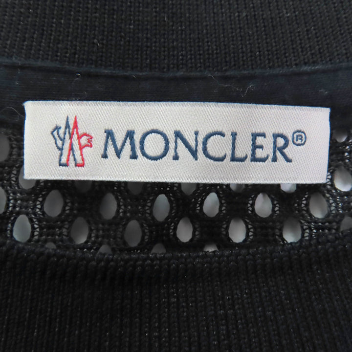 美品◇MONCLER モンクレール F10938C73400 コットン100％ ロゴワッペン付き メッシュデザイン 半袖Ｔシャツ カーキ XS 正規品 レディース