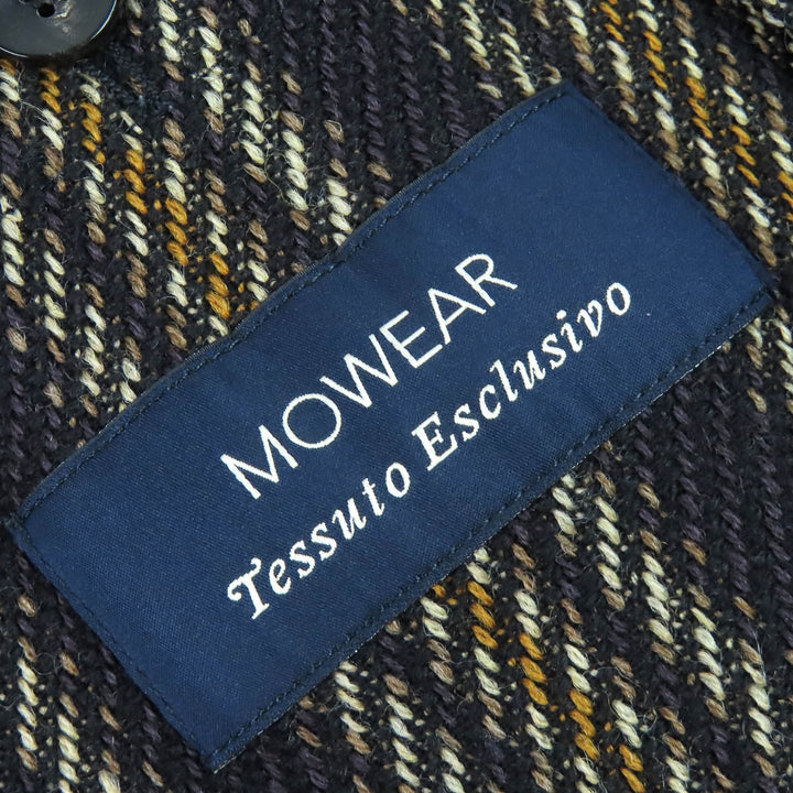極美△LARDINI ラルディーニ JU903AQ43 ウール コットン MOWEAR ストライプ 段返り シングル テーラードジャケット ブラウン系 46 正規品