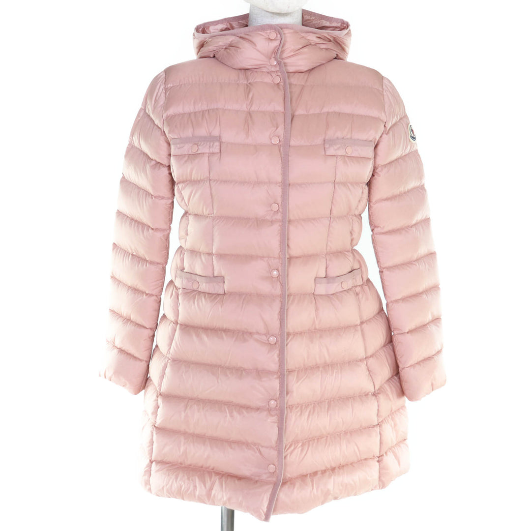 未使用品◇MONCLER モンクレール 23-24AW I29541C00014 HIRMA ロゴワッペン付き ダウンコート ピンク 12anni152cm 正規品 キッズ 大人OK