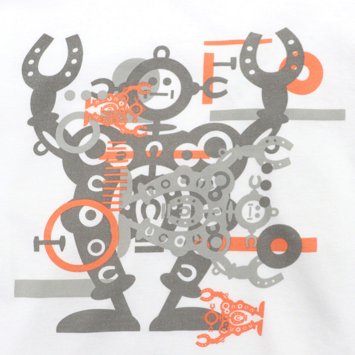 美品▼HERMES エルメス 21SS ハローミスターファリェール コットン100% クルーネック ショートスリーブ 半袖Ｔシャツ ホワイト M 正規品