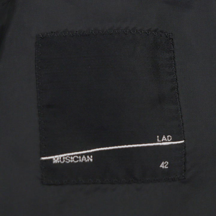 極美品▼LAD MUSICIAN ラッドミュージシャン ウール100% ダブルブレスト ダブルスーツ セットアップ ブラック 42 日本製 メンズ ビジネス