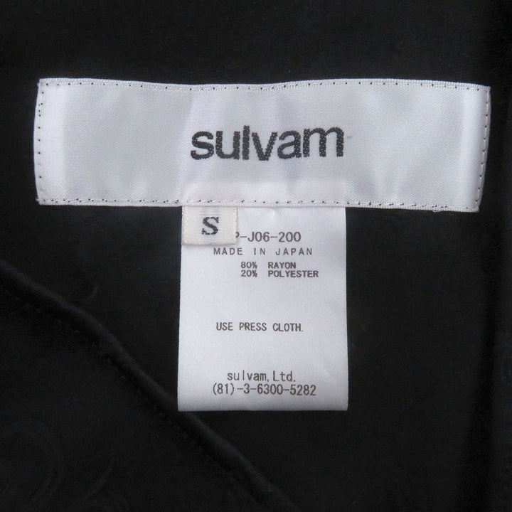 極美品□sulvam サルバム SP-J06-200 Stitch 2 button jacket 総柄 ステッチデザイン ジャケット S 日本製 正規品 メンズ 定価82500円