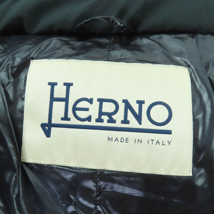 極美品☆Herno ヘルノ 2022年製 PI1335D フォックスファー・フード付 ロング丈 ダウンコート ブラック 38 イタリア製 正規品 レディース