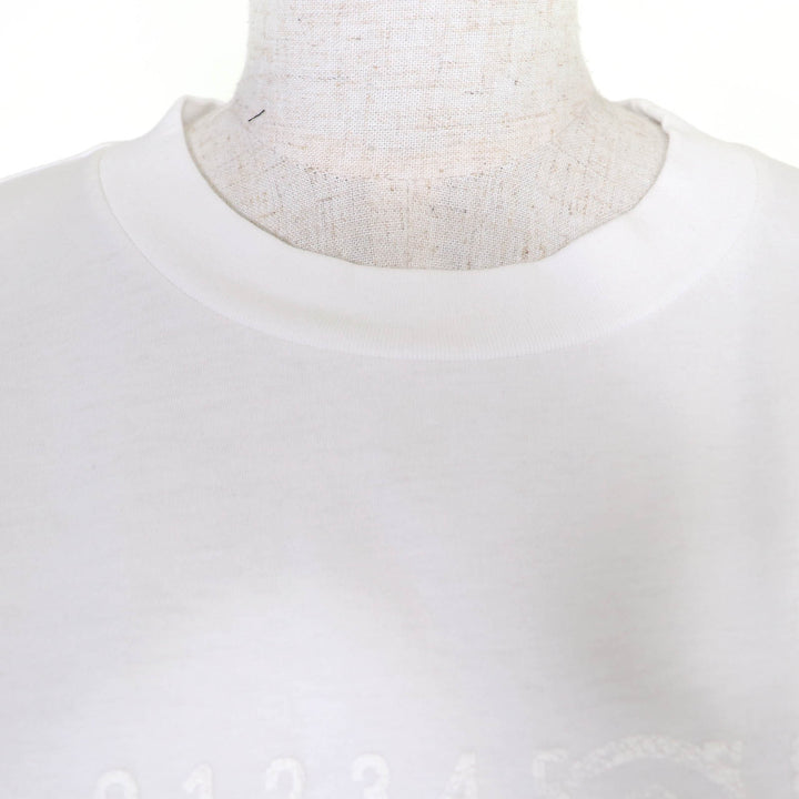極美品☆MM6 Maison Margiela エムエムシックス メゾンマルジェラ 25SS S62GD0202 オーバーサイズ 半袖Ｔシャツ ホワイト XS 正規品