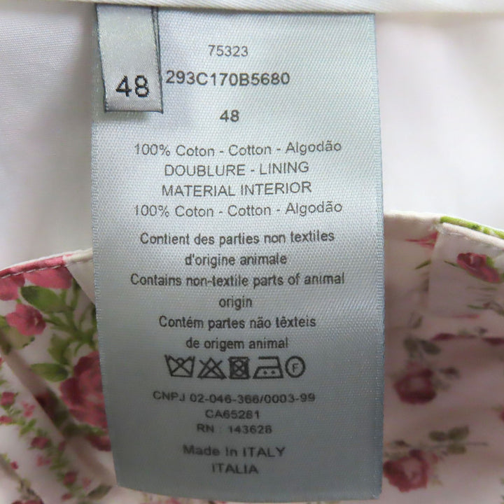 極美品□DIOR ディオール オム 22AW 293C170B5680 フローラル バラ 総柄 ハーフパンツ ショートパンツ ピンク 48 イタリア製 正規品