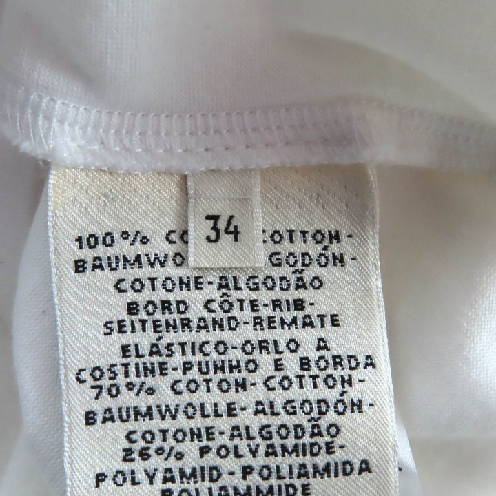 極美品★HERMES エルメス 21SS コットン100％ ポケット付 七分袖 クルーネック Tシャツ ワンピース ホワイト 34 フランス製 正規品