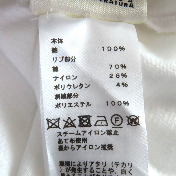 極美品★HERMES エルメス 21SS コットン100％ ポケット付 七分袖 クルーネック Tシャツ ワンピース ホワイト 34 フランス製 正規品