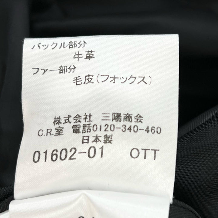 極美品▲BURBERRY LONDON バーバリーロンドン カシミヤ混 襟FOXファー ロゴボタン ウールコート ブラック 40 日本製 正規品 レディース