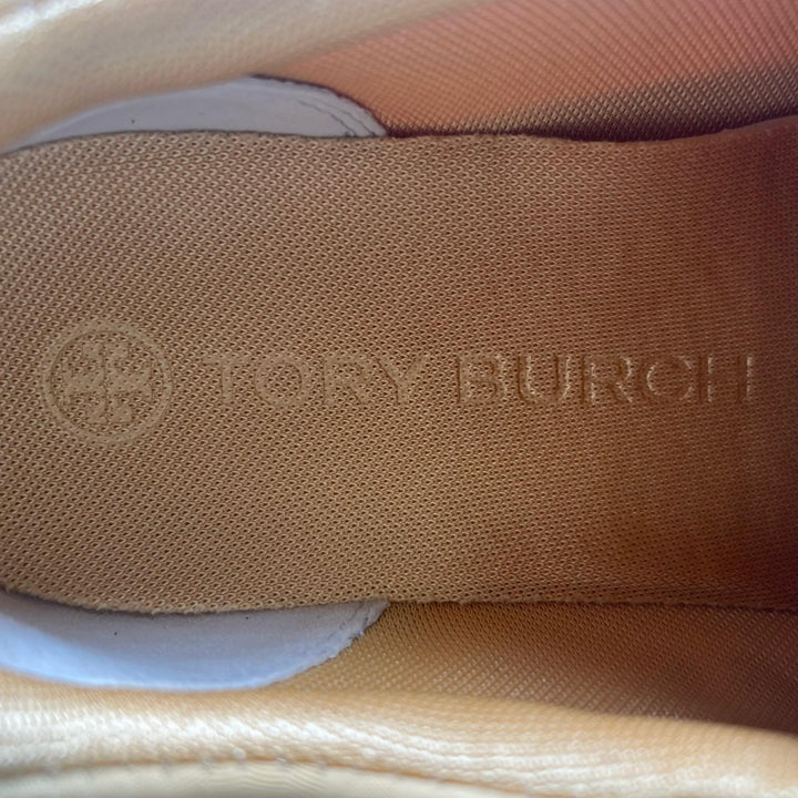 未使用品▲Tory Burch トリーバーチ 89113 GOOD LUCK TRAINER グッドラックトレーナー スウェードレザー スニーカー 8 箱付き レディース