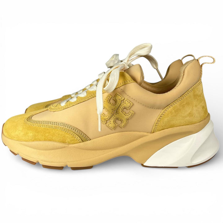 未使用品▲Tory Burch トリーバーチ 89113 GOOD LUCK TRAINER グッドラックトレーナー スウェードレザー スニーカー 8 箱付き レディース