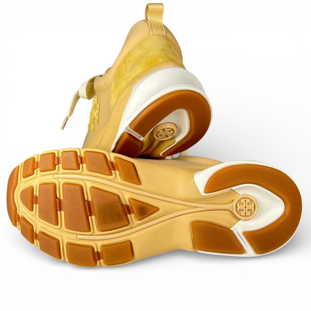 未使用品▲Tory Burch トリーバーチ 89113 GOOD LUCK TRAINER グッドラックトレーナー スウェードレザー スニーカー 8 箱付き レディース