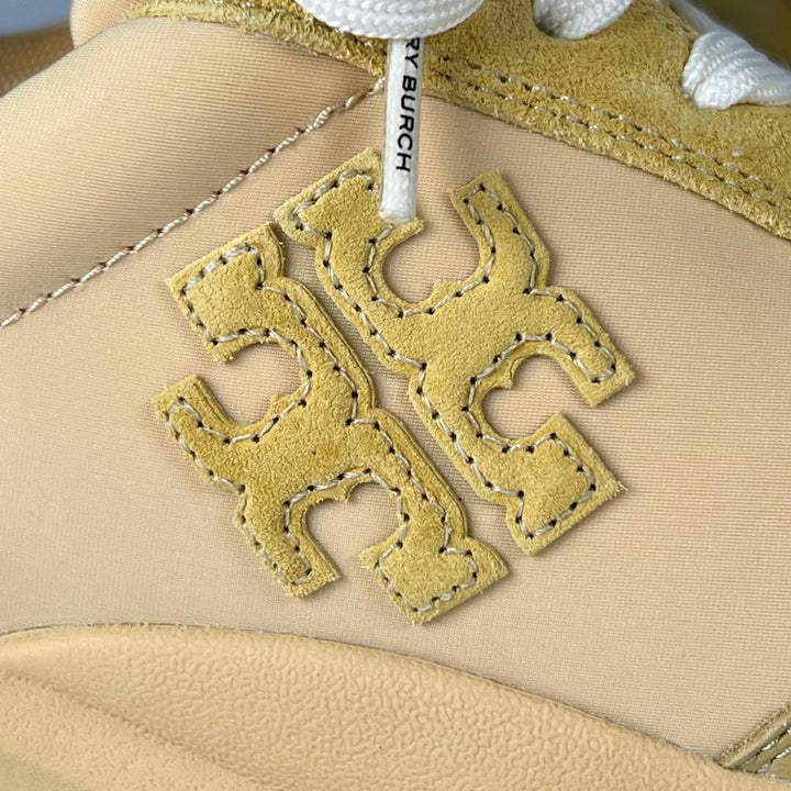 未使用品▲Tory Burch トリーバーチ 89113 GOOD LUCK TRAINER グッドラックトレーナー スウェードレザー スニーカー 8 箱付き レディース