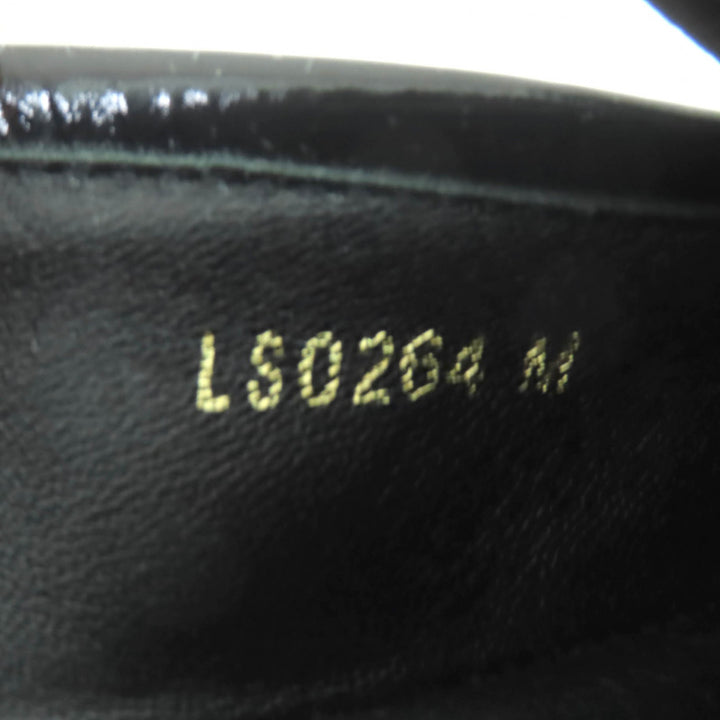 美品◇LOUIS VUITTON ルイヴィトン 1ACYYL ソーホー・ライン LVサークルロゴ パテントレザー ローファー 黒 35 イタリア製 レディース