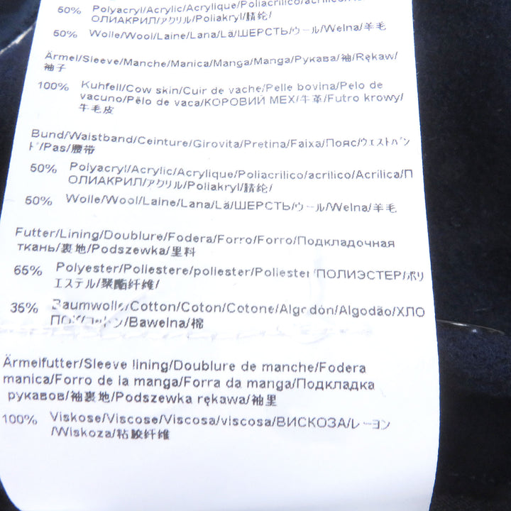 美品□BOSS SHOHEI OHTANI ボス ショウヘイ オオタニ 大谷翔平 袖レザー ボンバージャケット スタジャン ネイビー ホワイト 44 正規品