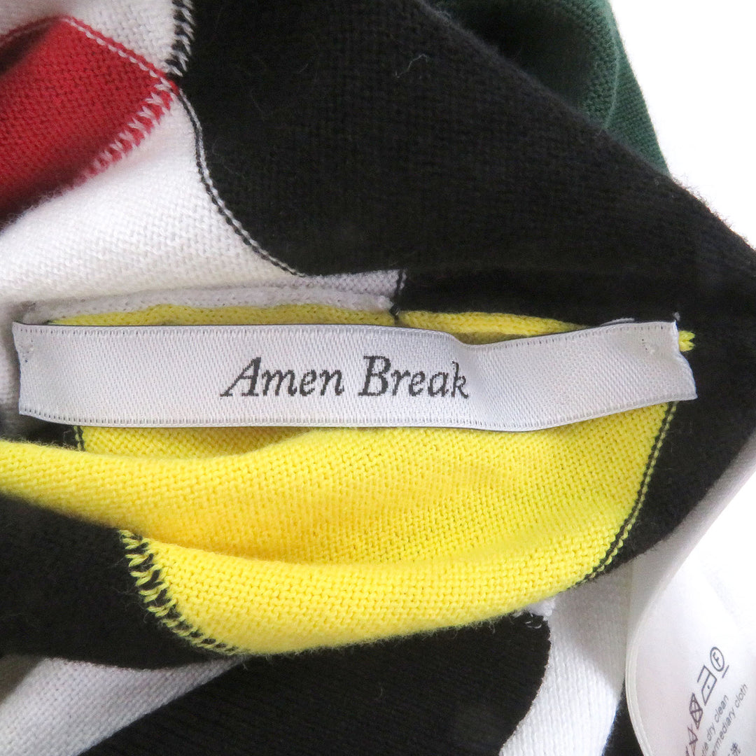 極美品□LOUIS VUITTON ルイヴィトン HMN73W Amen Break インサイドアウト ダミエ LVロゴ 薄手 セーター マルチ M イタリア製 正規品