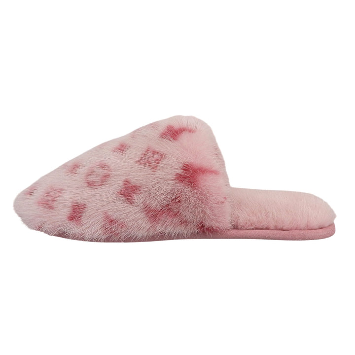 極美品▲LOUIS VUITTON ルイヴィトン LVスイート ライン ミュール ミンク MINK モノグラム ルームシューズ ピンク 34-35 保存袋付き 伊製